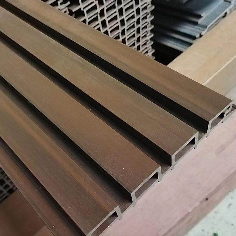 Interior Waterproof Louvred Wpc Wall Panels House Vinyl SidingTimbers Co-extrusion Decorative 3d Fluted Cladding Wpc Wall Panels