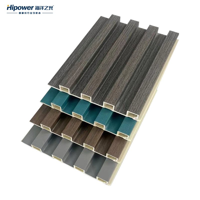 Hipower 3D decor exterior wpc wood wall panel board bamboo charcoal wood veneer wall panel