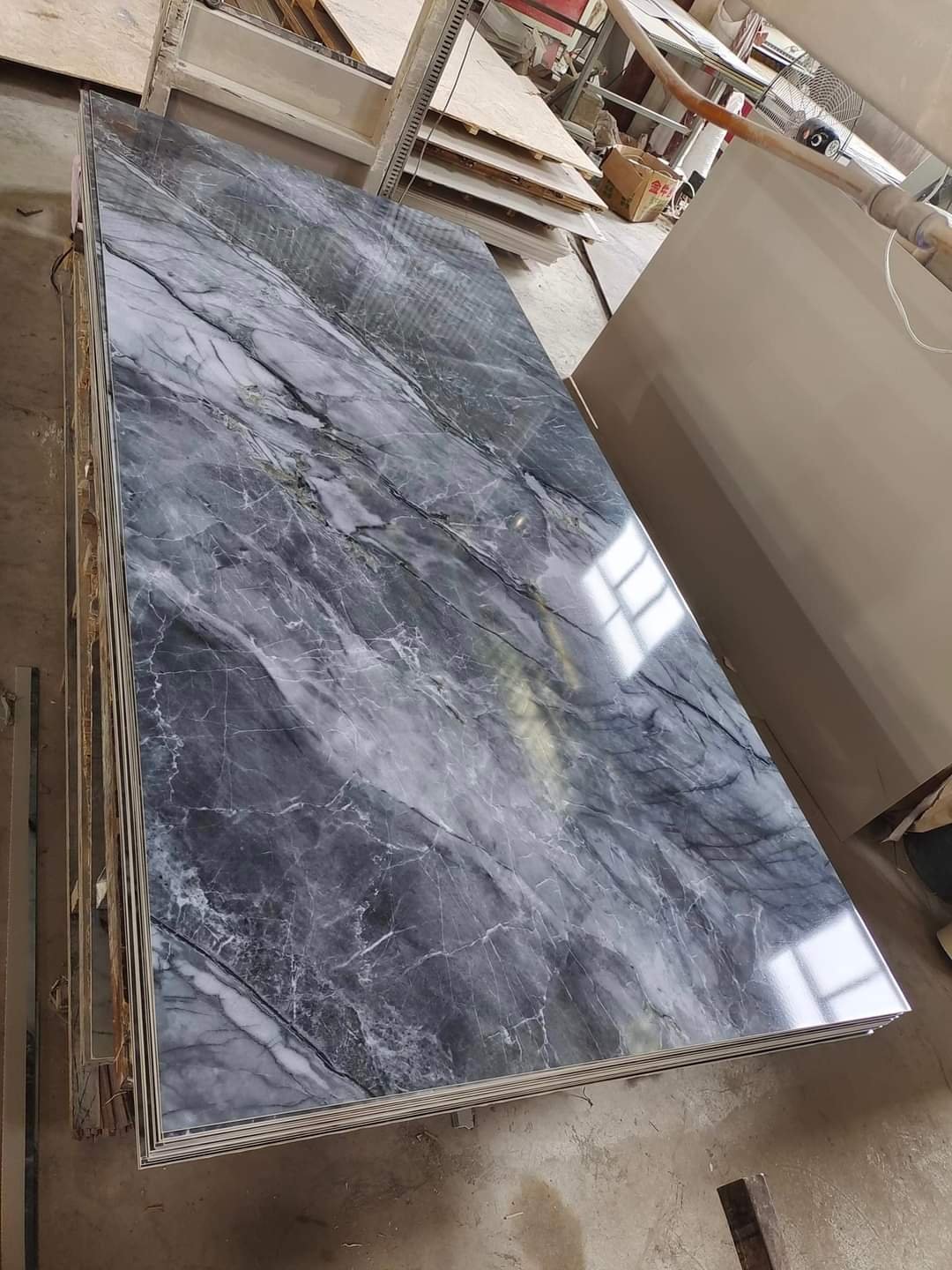 Factory Price Custom High Gloss Marble Sheet 1220*2440*3mm Pvc Board Waterproof Panel For Interior Decoration