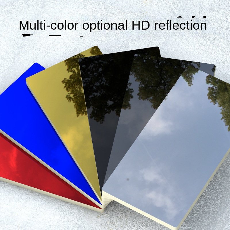 5mm Silver Mirror Wall Panel Carbon Crystal Bamboo Charcoal Wood KTV Decorative Board Mirror Panel Plate by Manufacturer