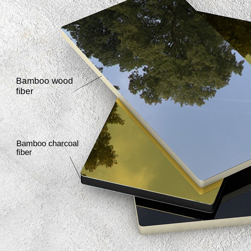 5mm Silver Mirror Wall Panel Carbon Crystal Bamboo Charcoal Wood KTV Decorative Board Mirror Panel Plate by Manufacturer