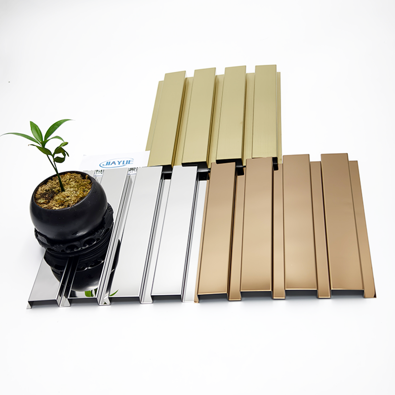 Stainless Steel Decorative Fluted Panels Mirror Wall Panel Black Decoration