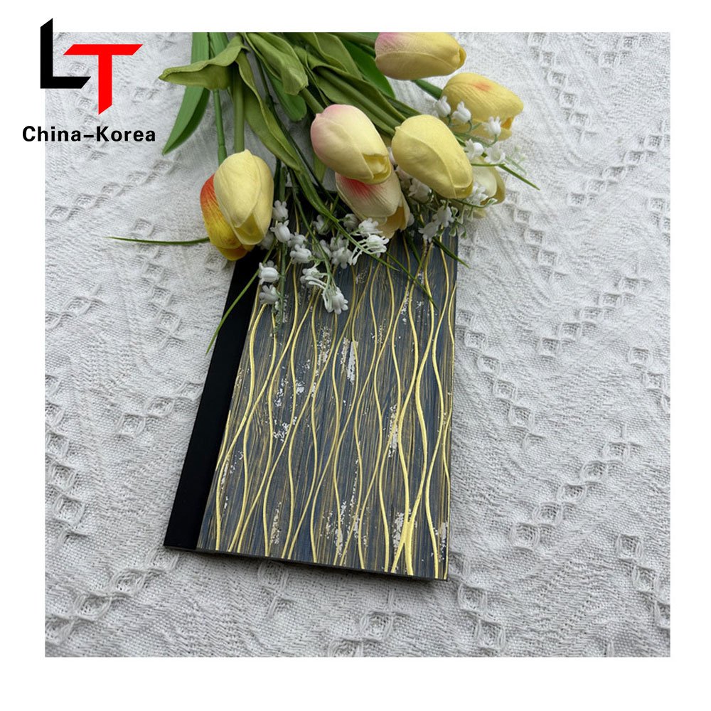 LT Easy Install PS 3D Seamless Grooved fluted wall panels Luxury Co-extrusion Acoustic Wall Board For Indoor Decor