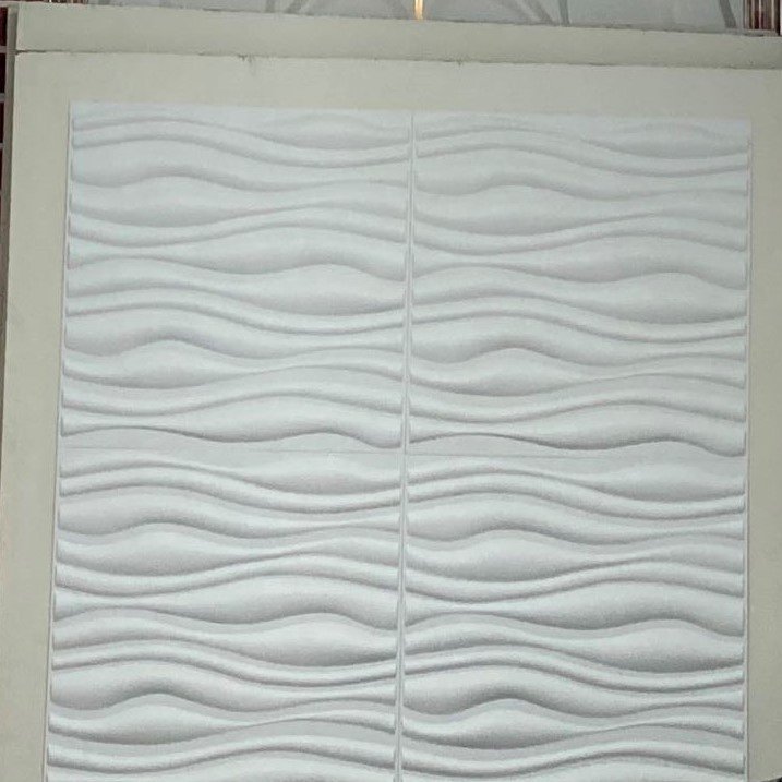 Pvc Wave Board Textured 3D Wall Panels Big Wave Design Matt White Interior Para Pared 3D 4D 5D Wallpapers For Home