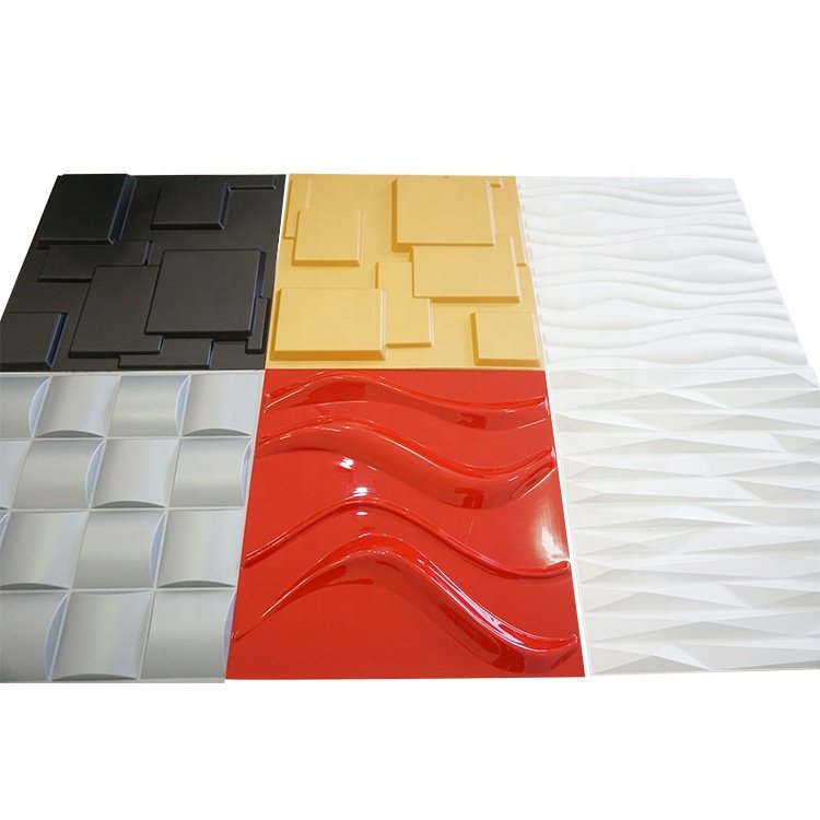 Pvc Wave Board Textured 3D Wall Panels Big Wave Design Matt White Interior Para Pared 3D 4D 5D Wallpapers For Home