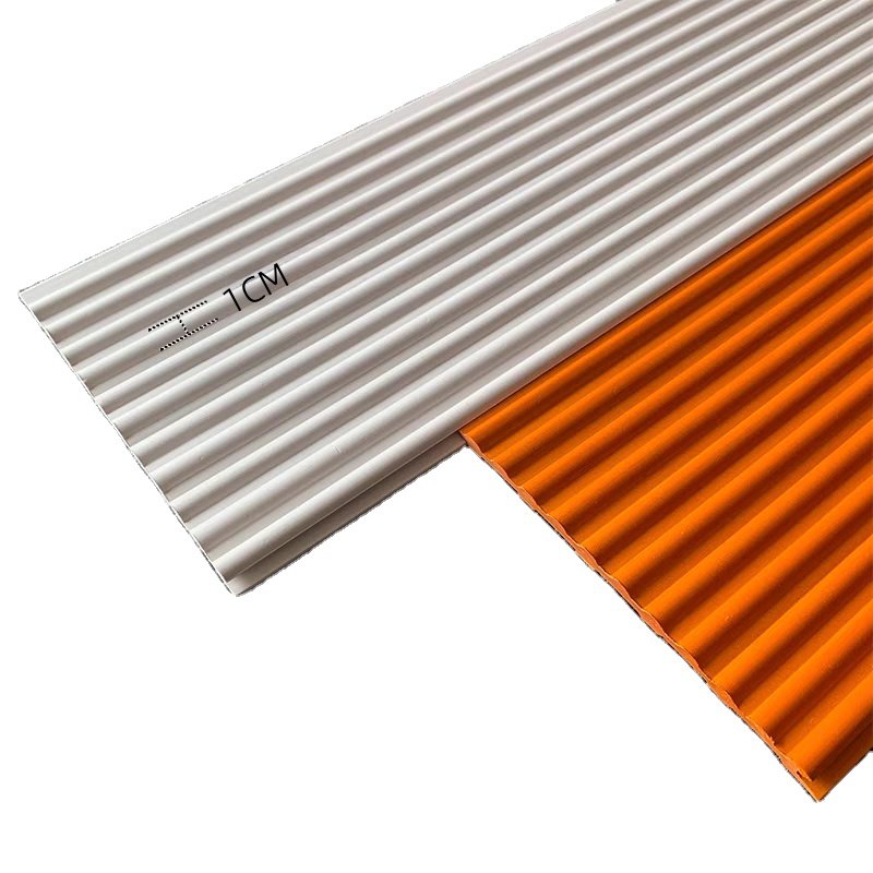 Crack Resistance TV Grille Background Home Decor WPC PVC Wood Plastic Composite Wpc Wall Boards Fluted Panel Wall Panel