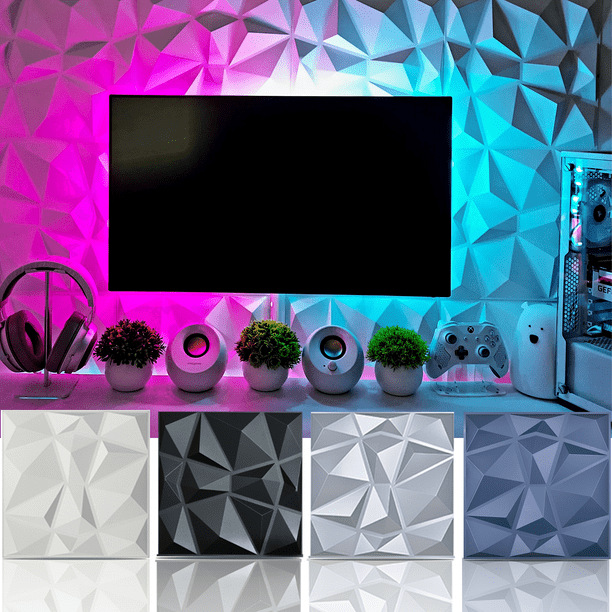 3D Stereo Wall Board for Bedroom TV Background PVC Wallpaper with Live 3D Effect Wall Panels & Boards Decoration