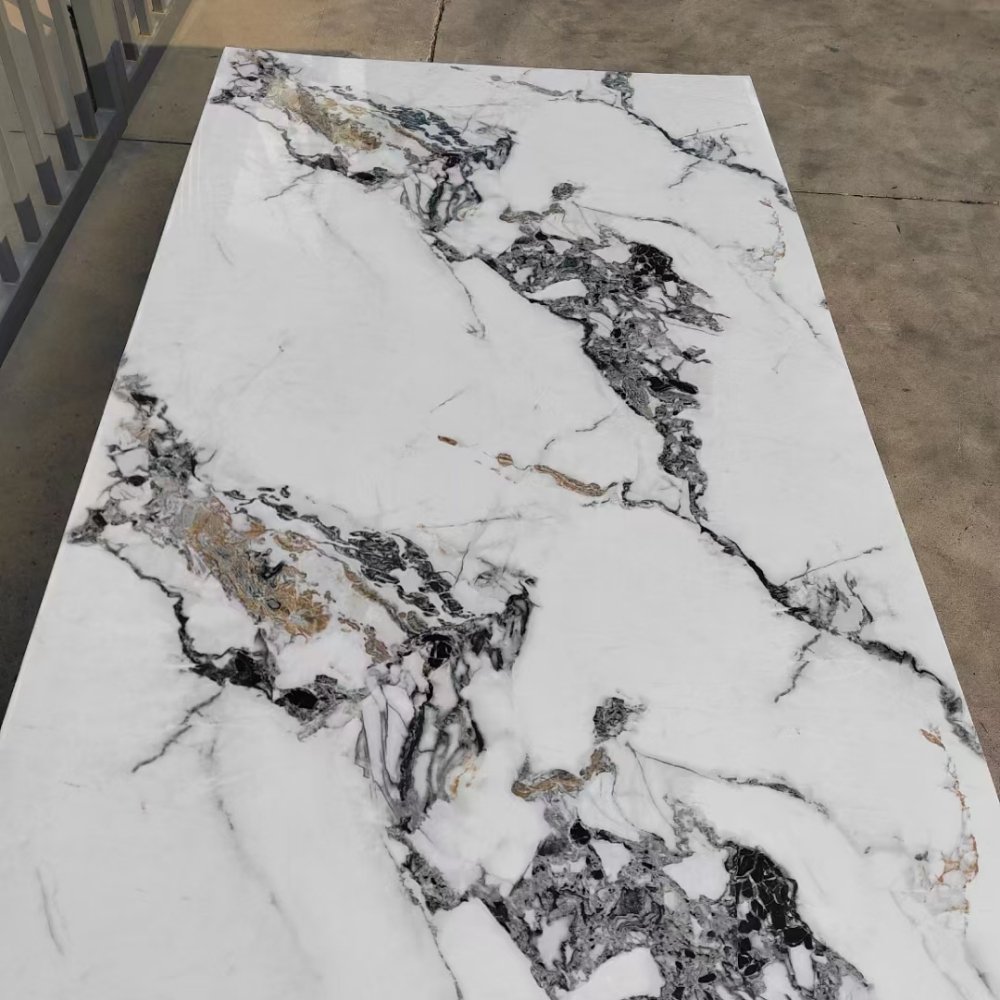PVC Marble Board UV Coating Plastic Marble Sheet For Wall Panel Decoration