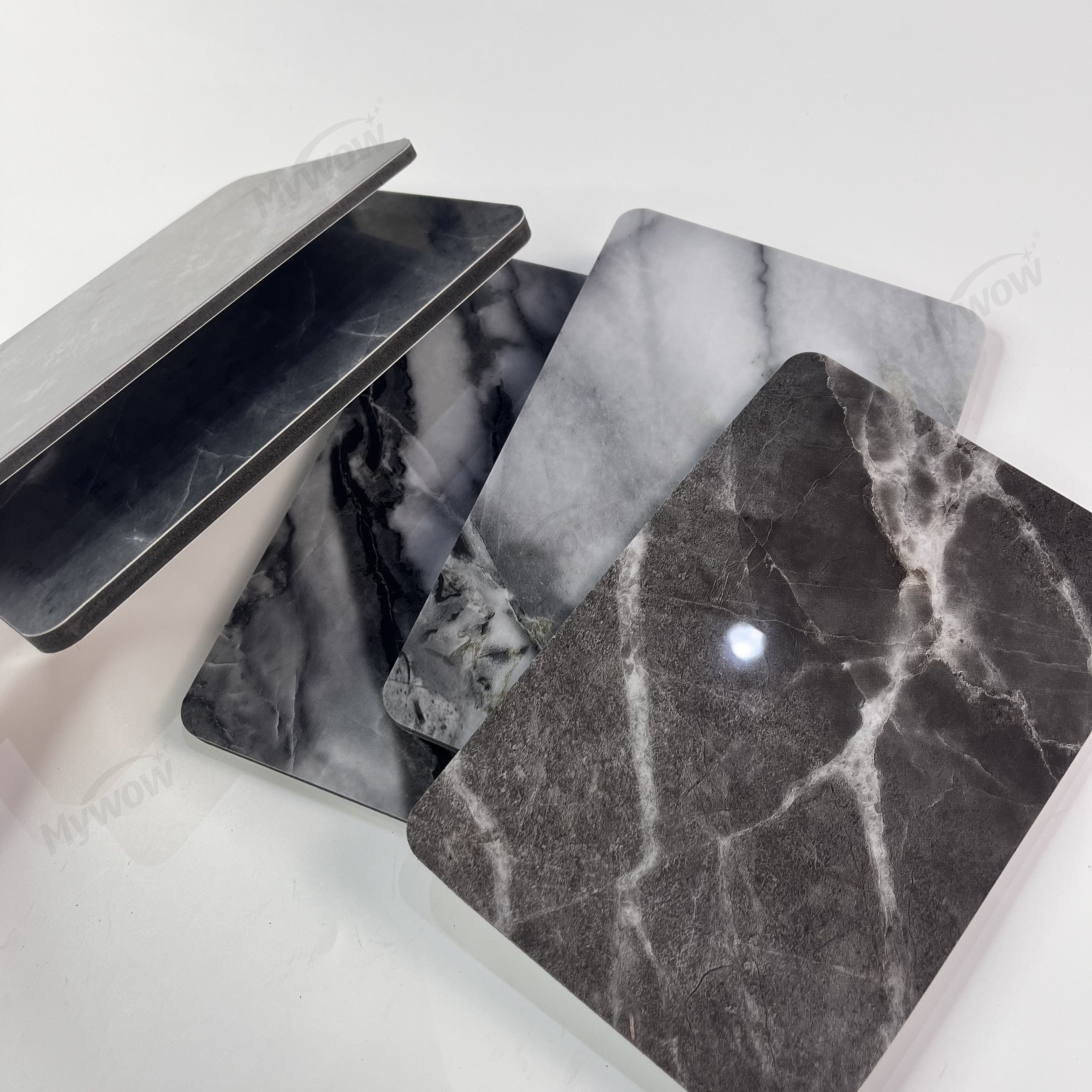 Modern Flexible 3D Water Ripple Big Marble Wood Veneer Wall Panel Bamboo Charcoal Board for Apartment Home Decor