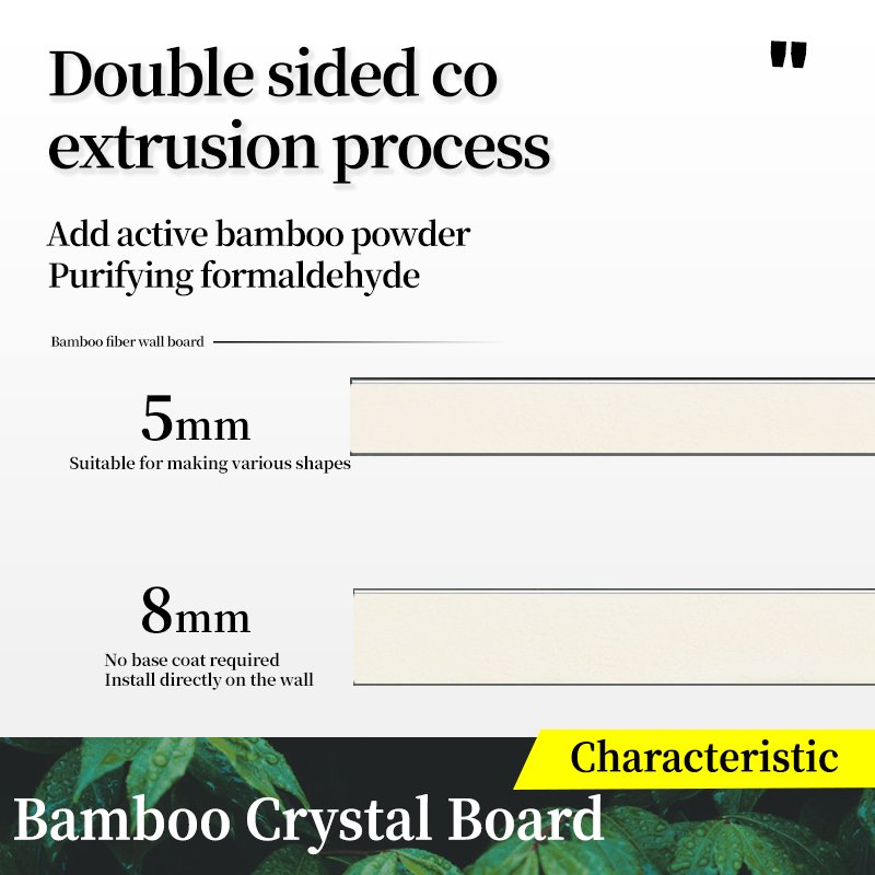 Luxury Wall Decor Modern High Gloss Marble Sheet Panel Bamboo Crystal Board
