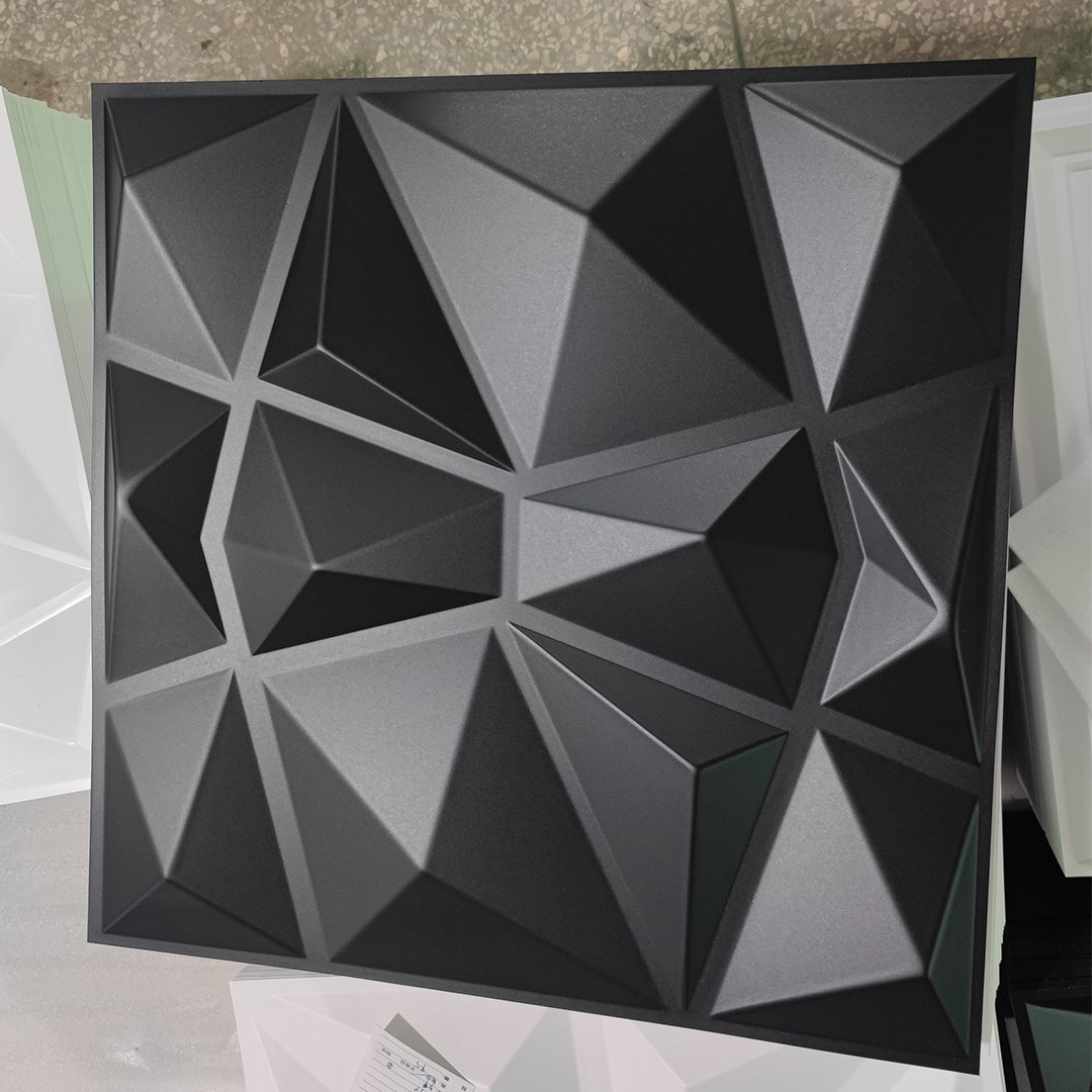 3D White Diamond Design PVC wall panels de pared 3d Textures wall board