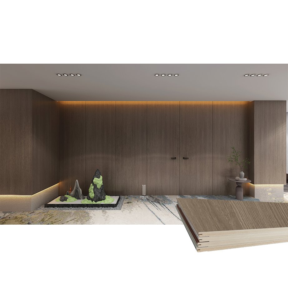 Water Resistance PVC Wooden Decorative WPC Bamboo Wall Cladding Board