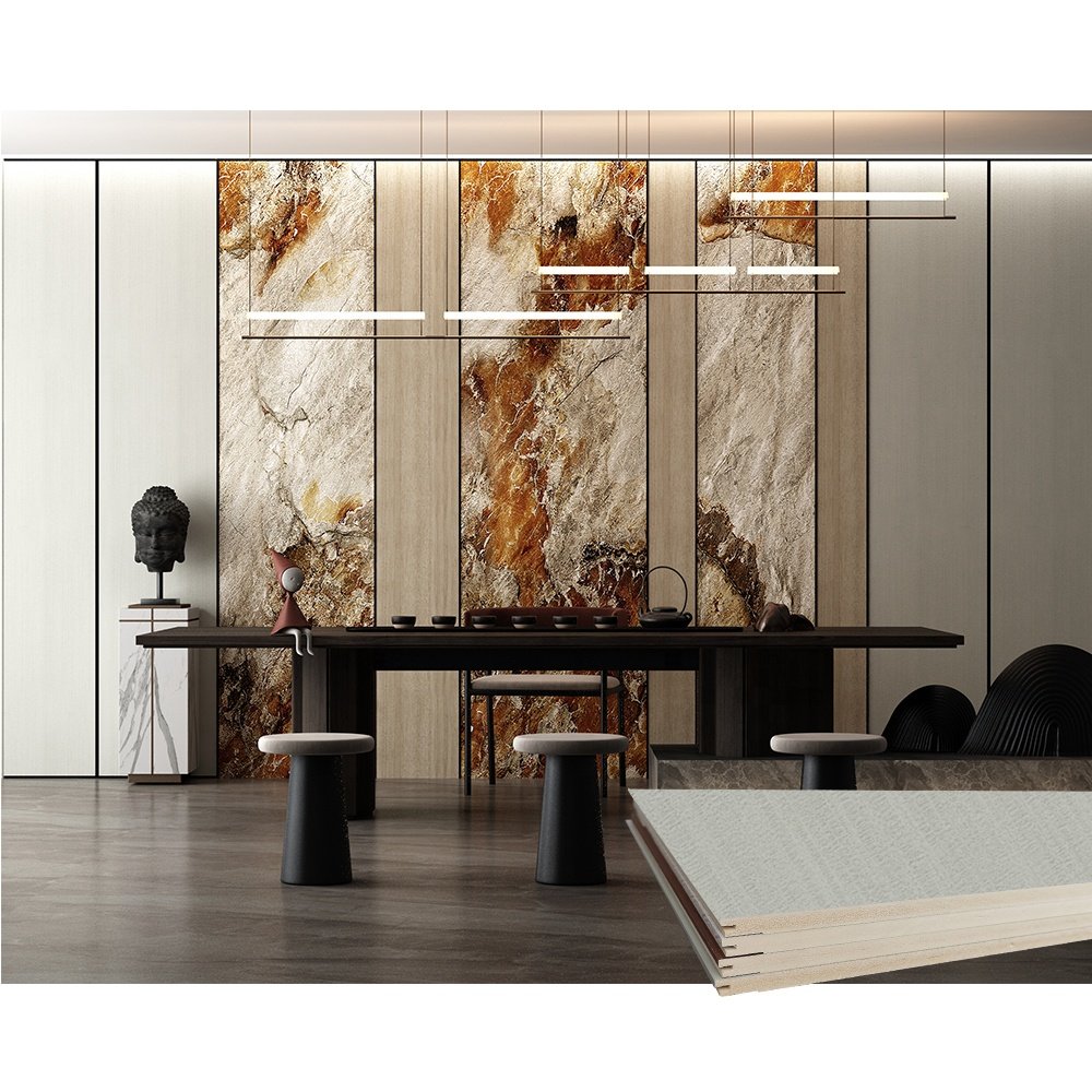 Water Resistance PVC Wooden Decorative WPC Bamboo Wall Cladding Board