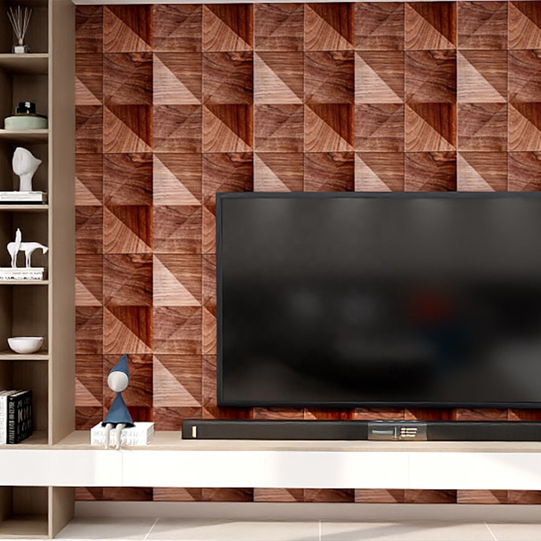 KASARO Special Design 3d TV Wall Panel Solid Wood Flutted Wall Cladding for RV Solid Wood Board