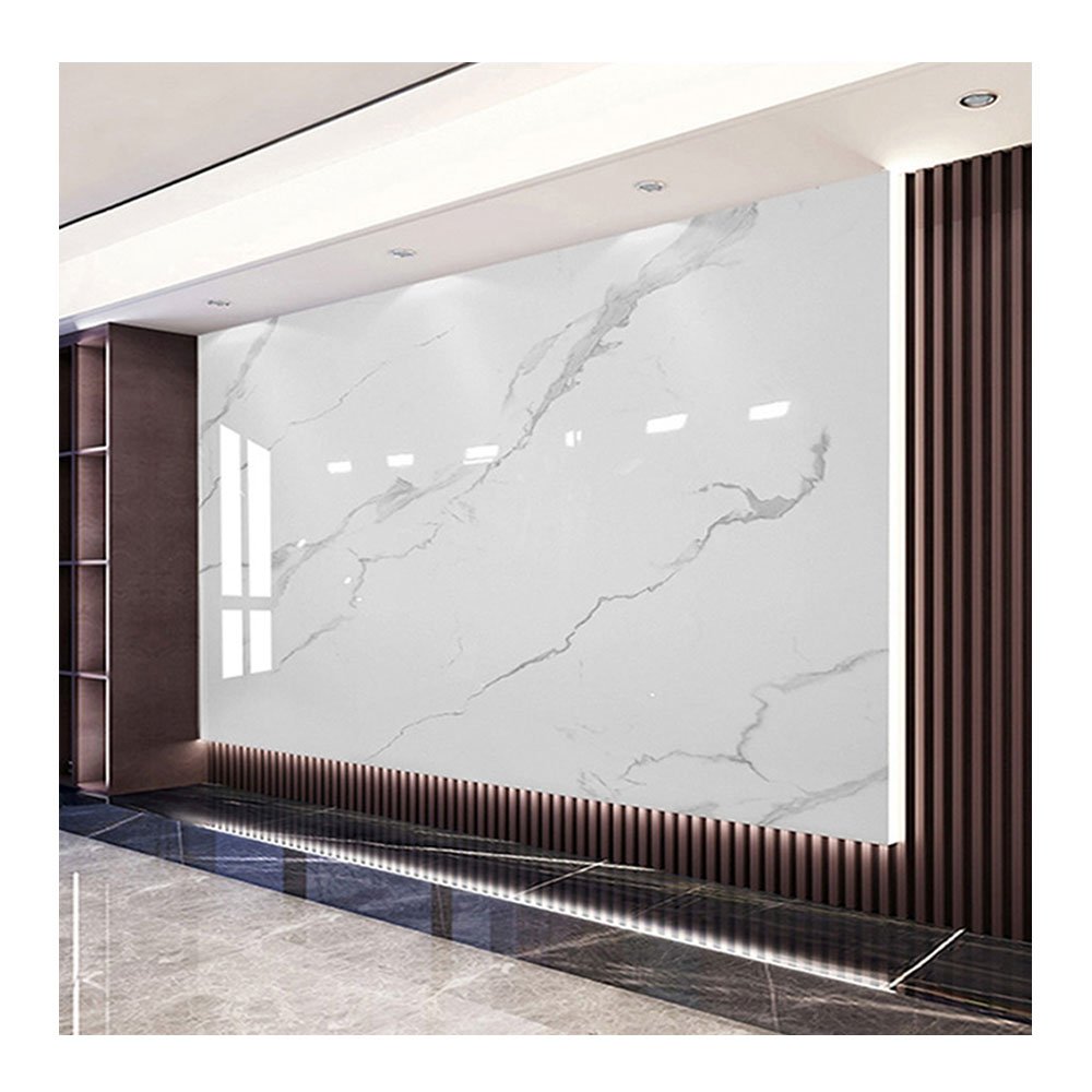 JINXING Luxury Bright 3D Laminate Wall Panel UV High Glossy PVC Wall Decor Wall Replacement Board For Living Room