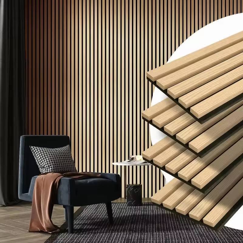 Factory 3D wood wall sound insulation board wood material acoustic panel