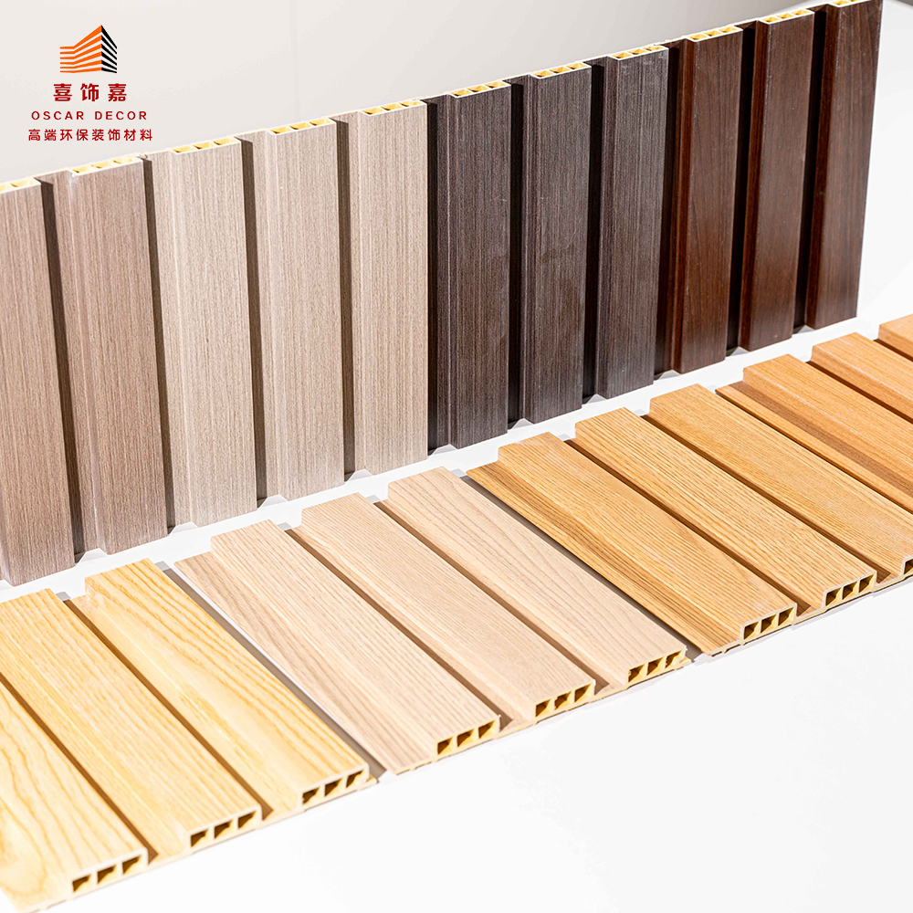 Waterproof PVC Cladding Durable Interior Decoration Fluted WPC Wall Panel