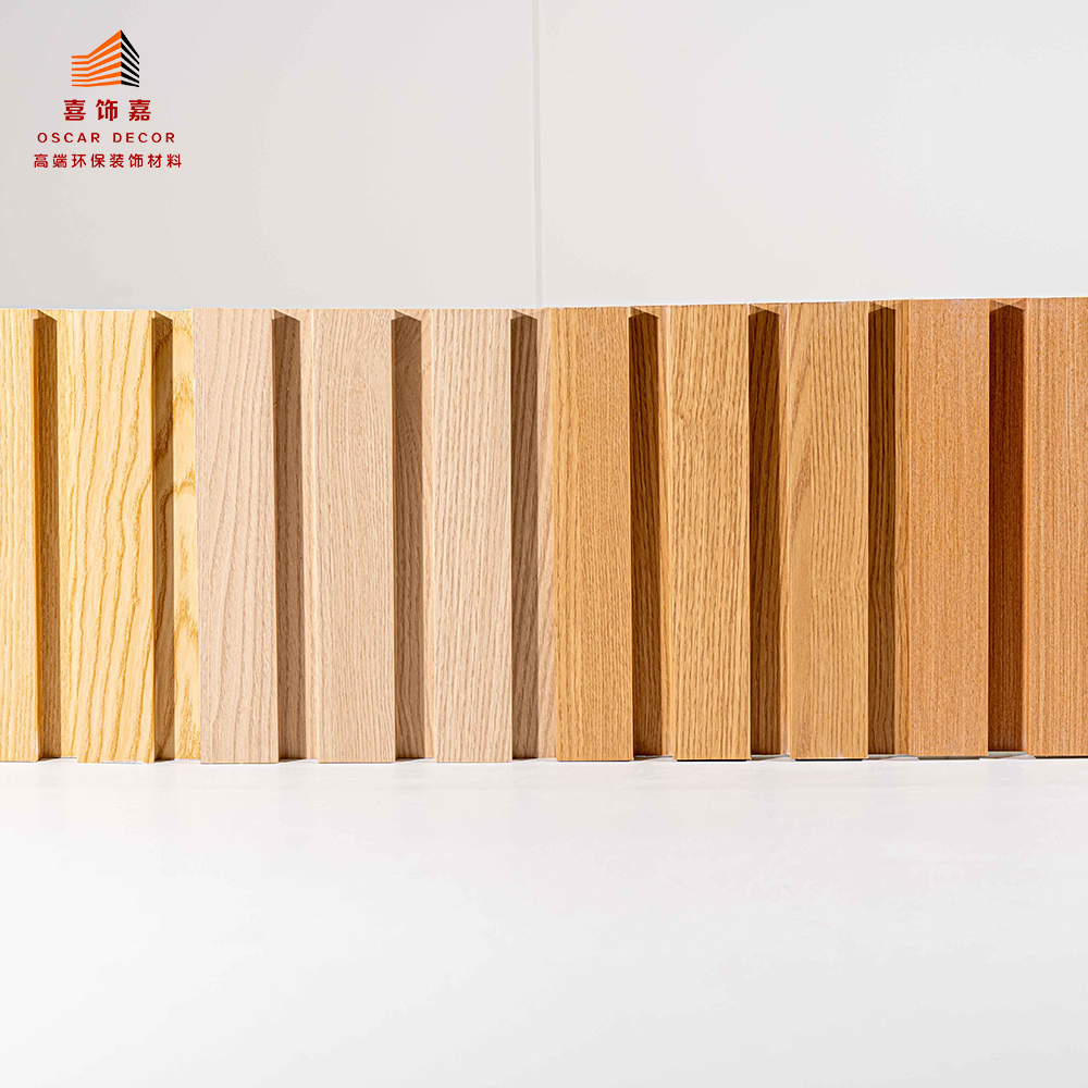Waterproof PVC Cladding Durable Interior Decoration Fluted WPC Wall Panel