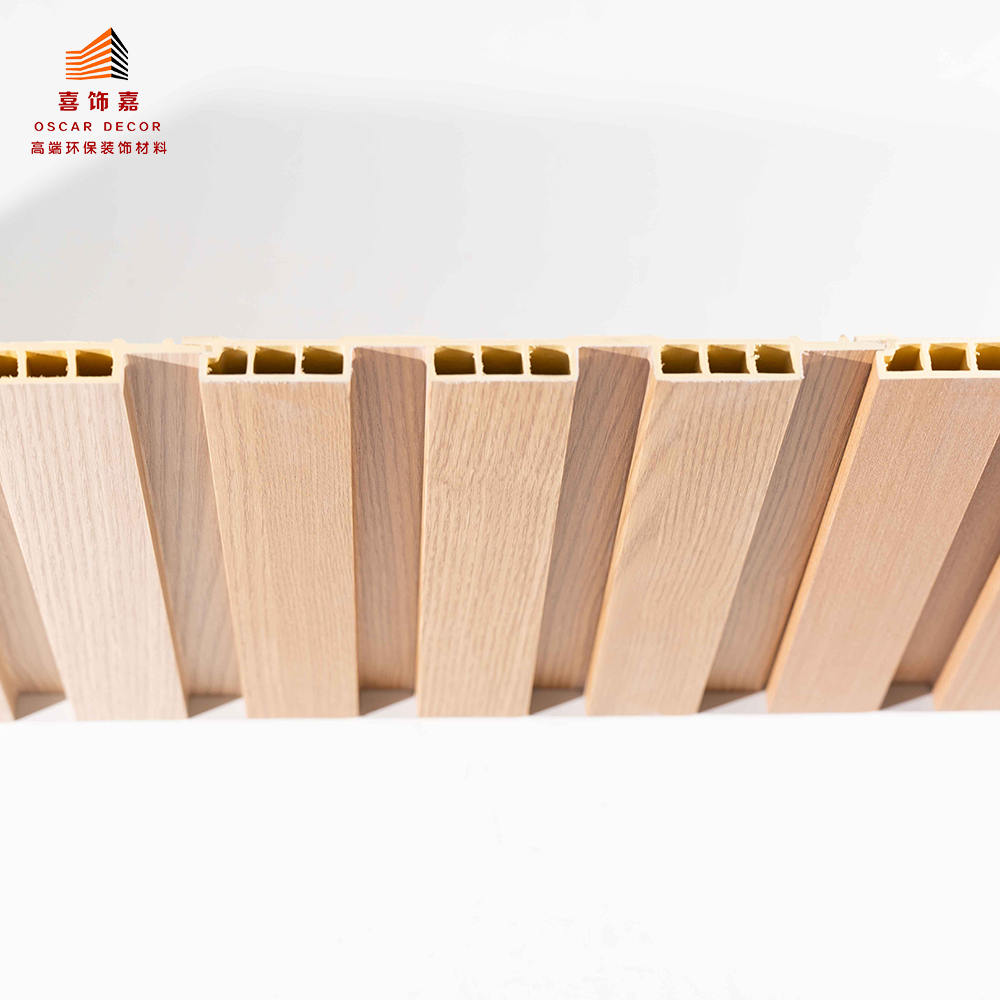 Waterproof PVC Cladding Durable Interior Decoration Fluted WPC Wall Panel