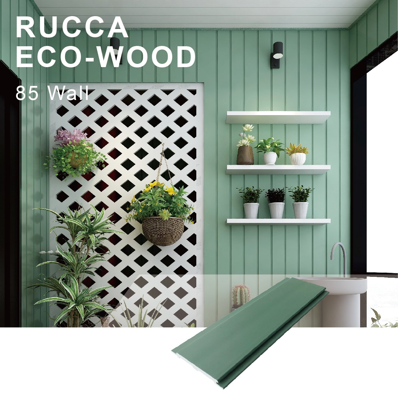 RUCCA Indoor Grey Color Decorative Luxury House Wood Wall Panel 96*9mm Wood Composite Panel Interior Other Boards