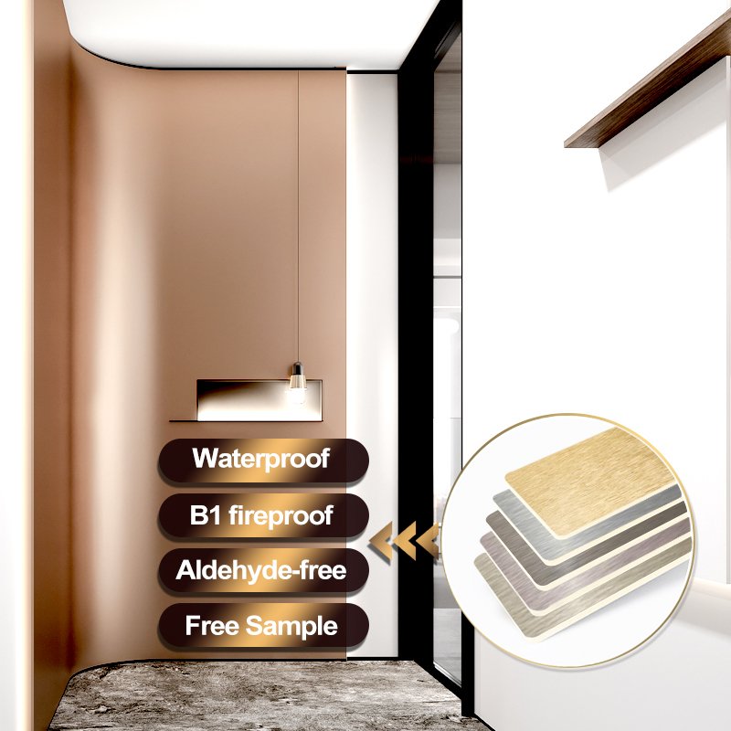 Eco-Friendly Material PVC Decorative Board Bamboo Charcoal Wood Metal Wall Panel