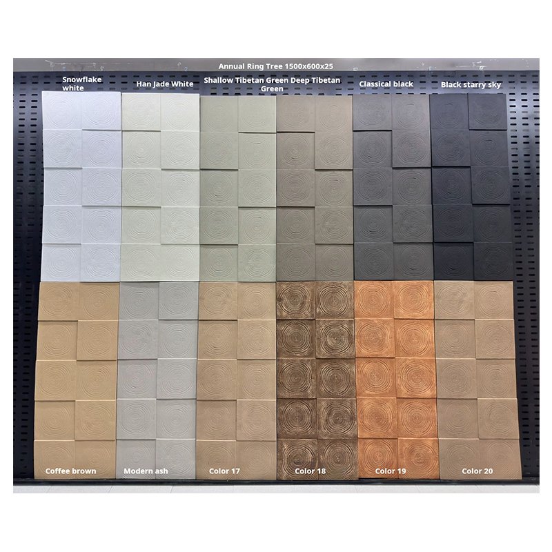 Pu stone wall panel polyurethane stone panel 3D wall panel board artificial light weights wood ring series