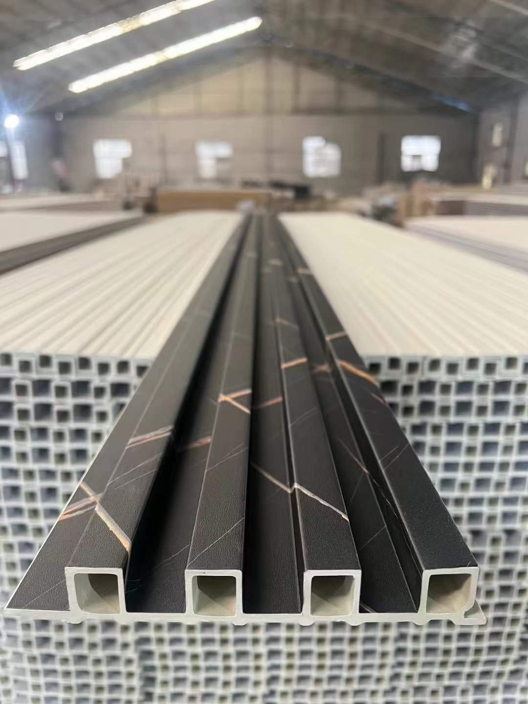Waterproof Fireproof WPC Flat Wall Panel Great Wood Plastic Composite PVC Coating Cladding for Living Room Application