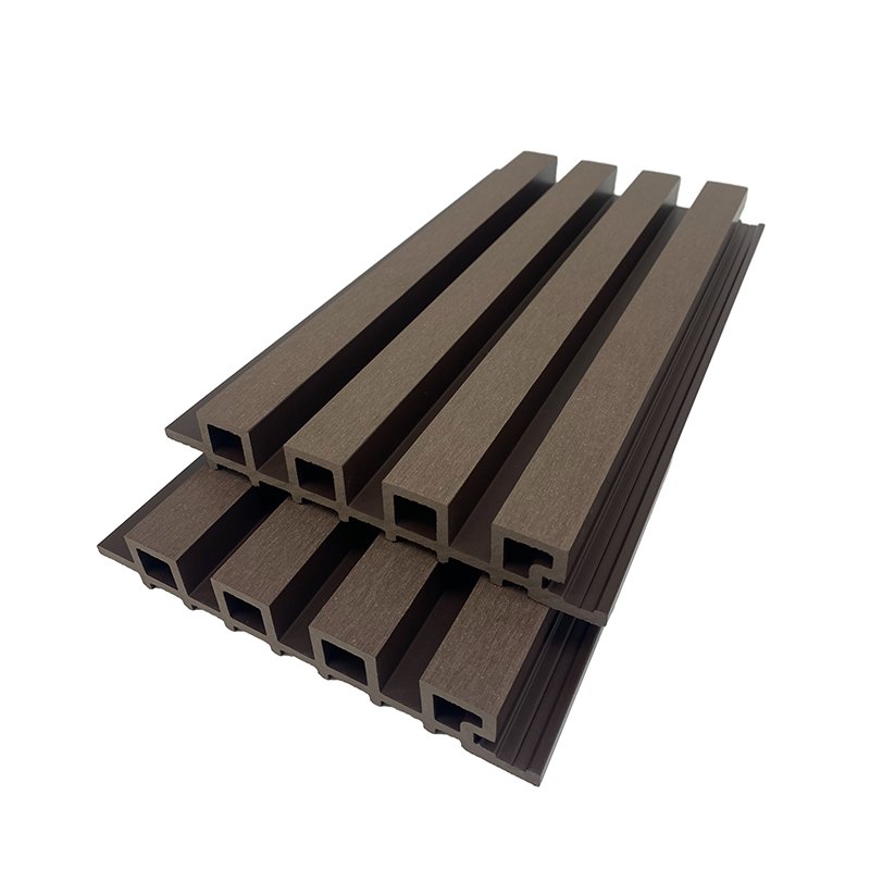 ECO-friendly wooden 4 hole great wall board flexible wpc wood veneer wall panel wpc for home