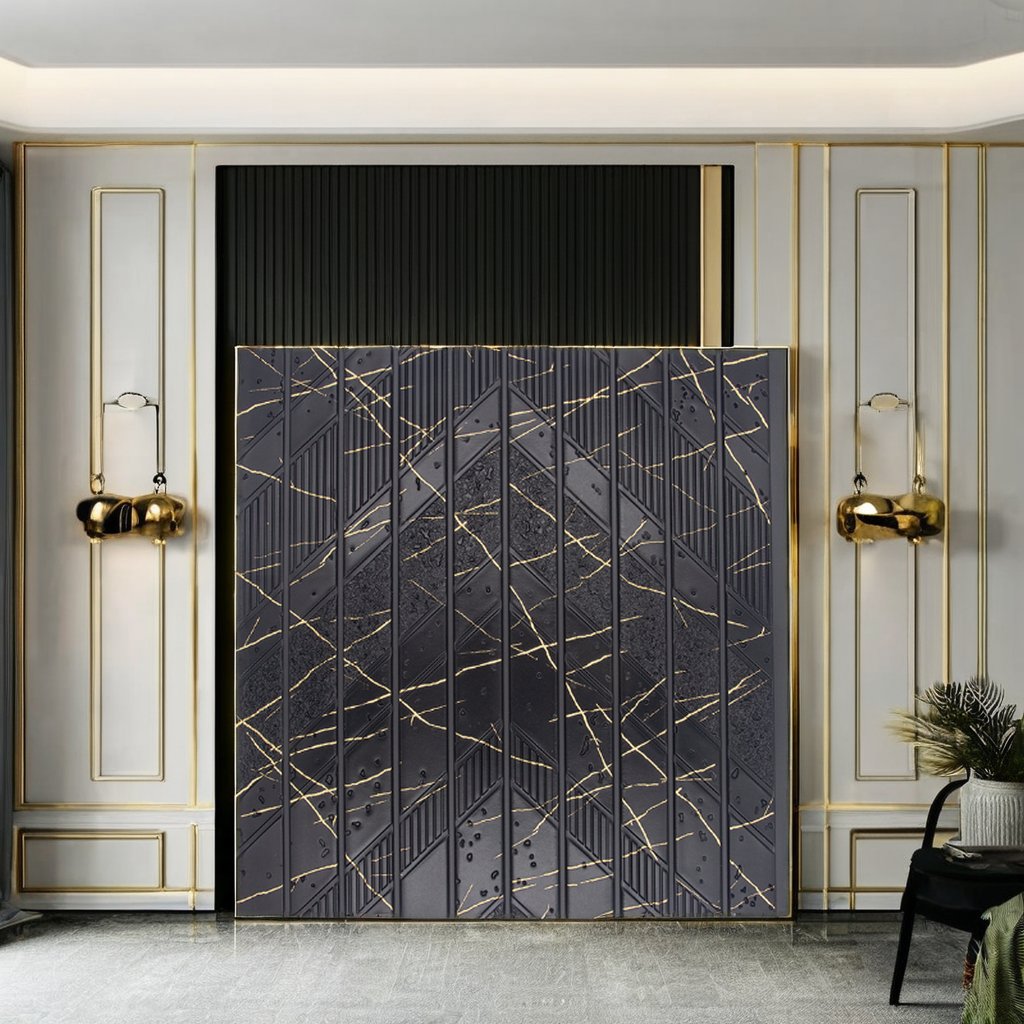 Hottest Eco-Friendly Easy Installation Wall Decoration PS Wall Panel with Bamboo Louvers for Indoor Use 1-Year Warranty