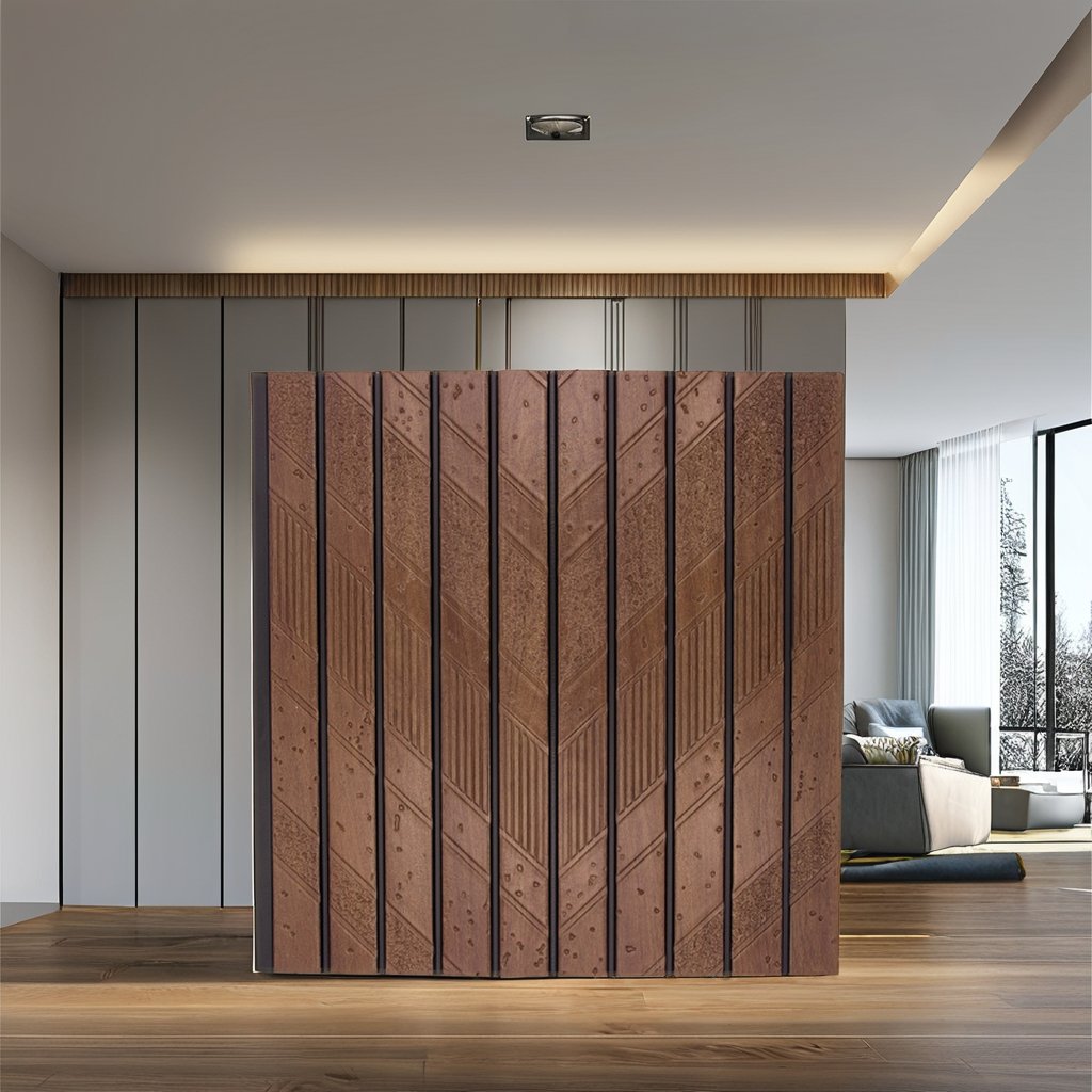 Hottest Eco-Friendly Easy Installation Wall Decoration PS Wall Panel with Bamboo Louvers for Indoor Use 1-Year Warranty