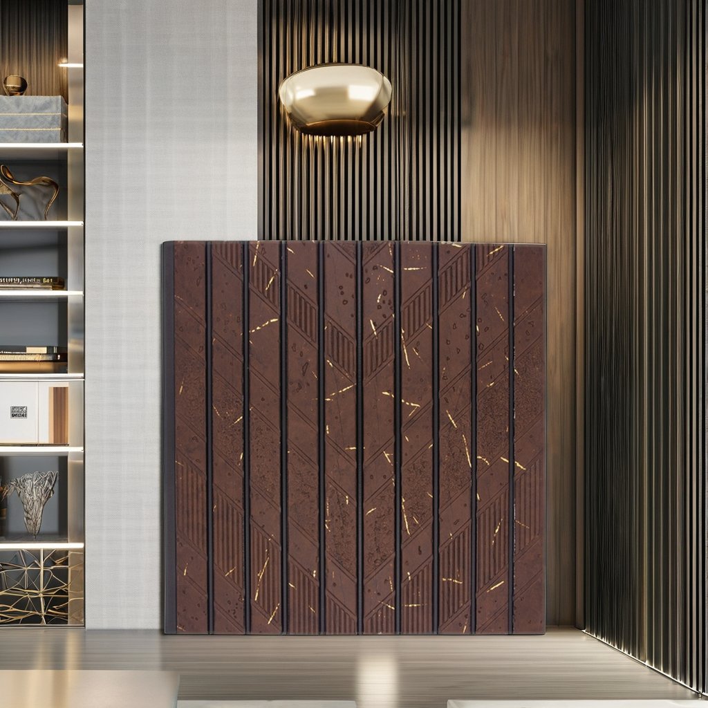 Hottest Eco-Friendly Easy Installation Wall Decoration PS Wall Panel with Bamboo Louvers for Indoor Use 1-Year Warranty