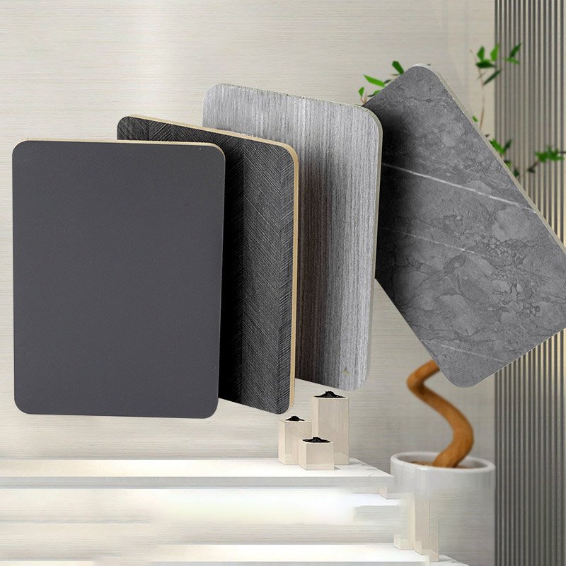 Bamboo Charcoal Wall Panel Wood Alternative Bamboo Charcoal Board Modern Metal Plate Mirror Wood Veneer Wall Panel