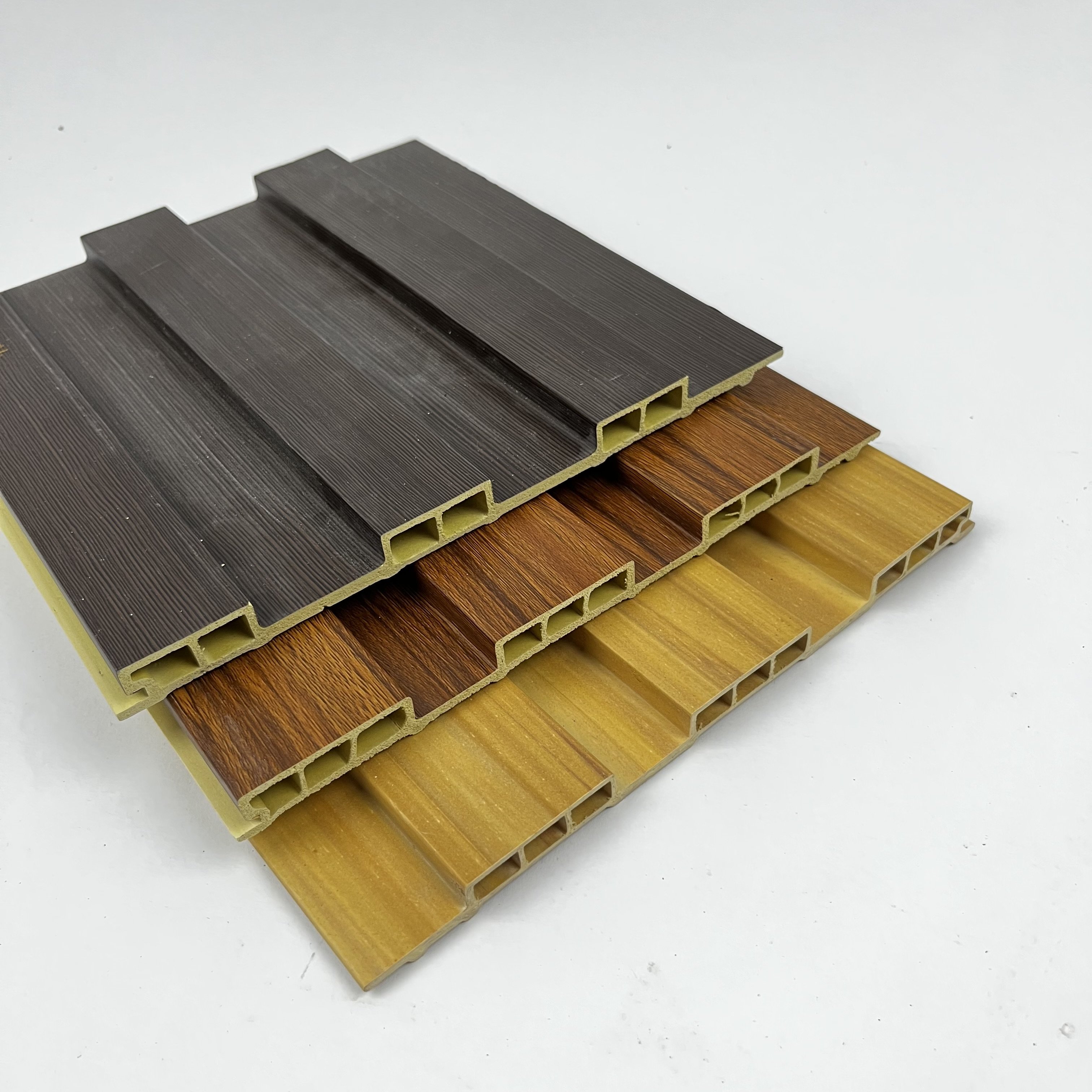 Fluted Interior Design 3D Wall Decor Siding Plank Board Solid Slats Timber Wooden Cladding Products Plank Panel