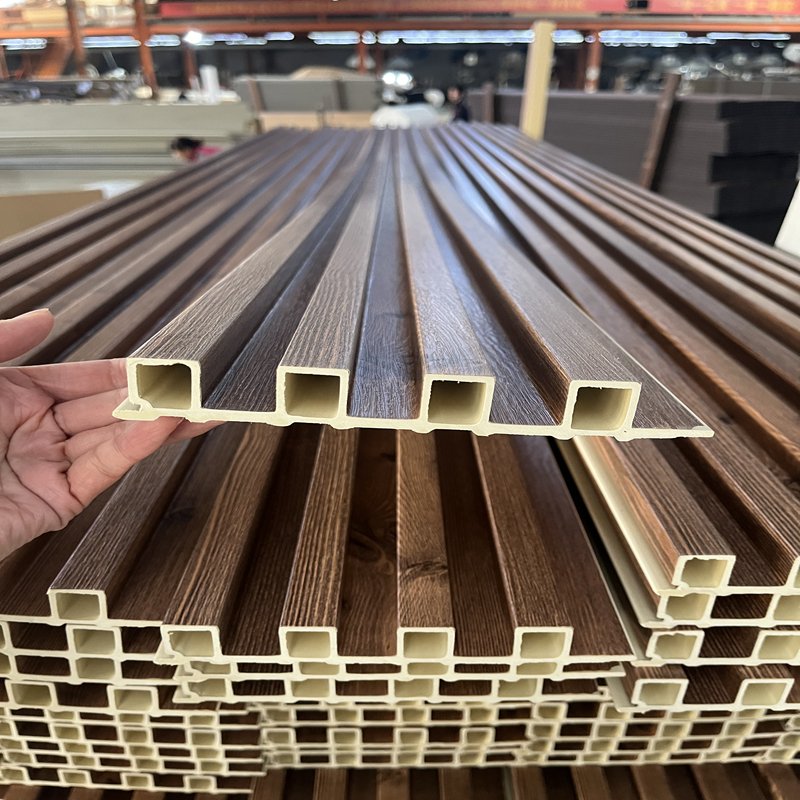 160*24 2.9m Building Wood Plastic Composite Pvc Cladding Exterior Other Board 3d Wpc Fluted Decorative Interior Wall Panels