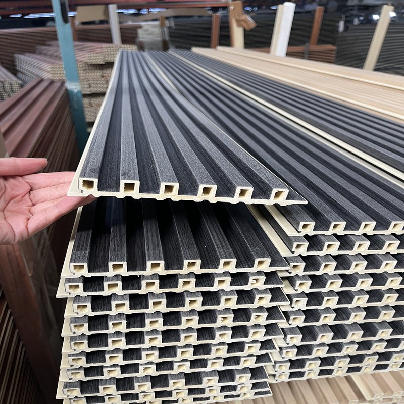 160*24 2.9m Building Wood Plastic Composite Pvc Cladding Exterior Other Board 3d Wpc Fluted Decorative Interior Wall Panels
