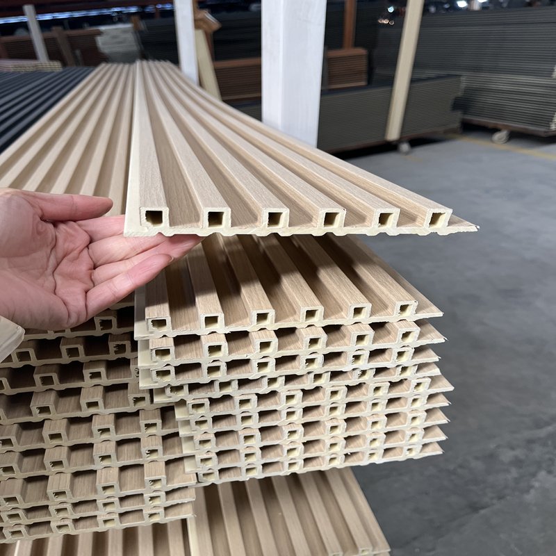 160*24 2.9m Building Wood Plastic Composite Pvc Cladding Exterior Other Board 3d Wpc Fluted Decorative Interior Wall Panels