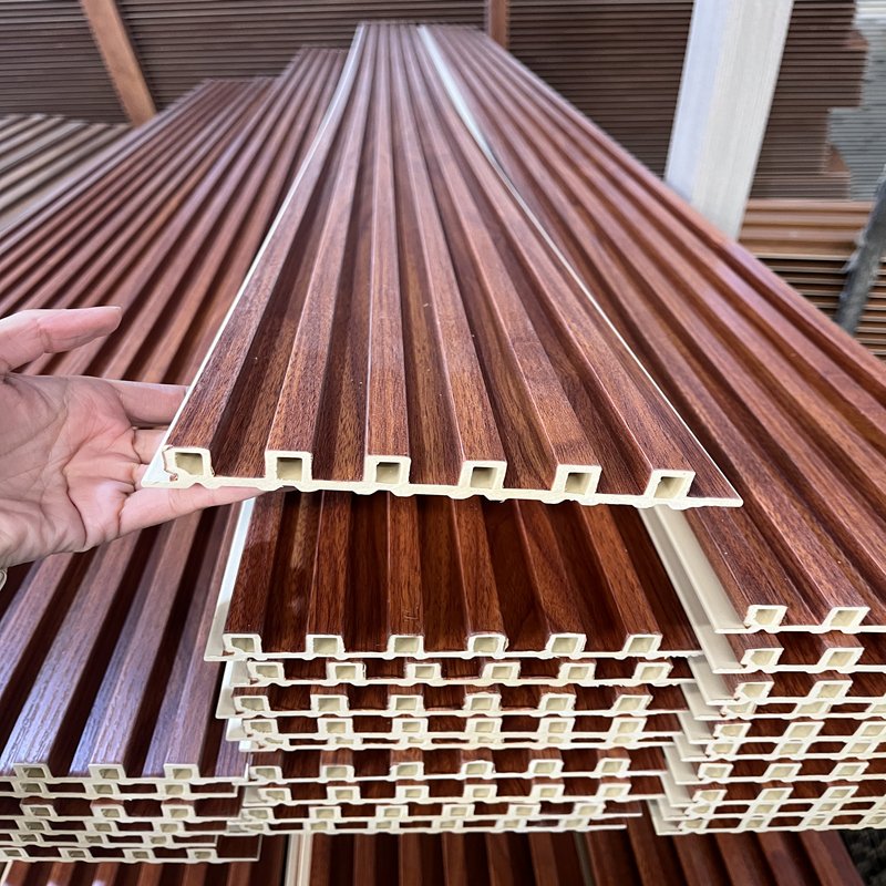 160*24 2.9m Building Wood Plastic Composite Pvc Cladding Exterior Other Board 3d Wpc Fluted Decorative Interior Wall Panels
