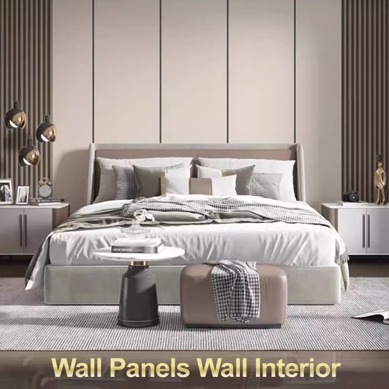 Hot Selling Product PVC Fabric Texture Wood Veneer Fireproof Wall Panels Wall Interior Board