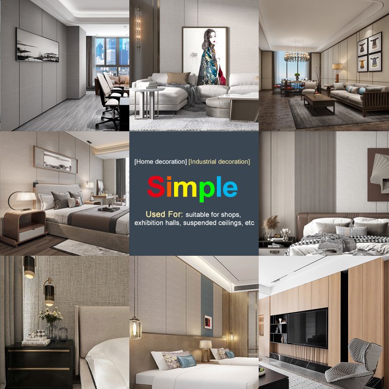 Hot Selling Product PVC Fabric Texture Wood Veneer Fireproof Wall Panels Wall Interior Board