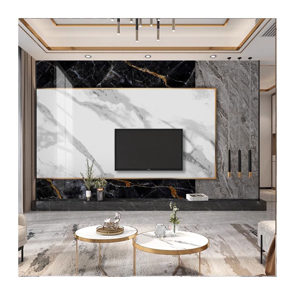 JINXING Wholesale UV Wall Panel Carbon Slate Laminate 3D Wall Decor Waterproof Faux Wall Board For Hotel Interior Design 3mm 2mm