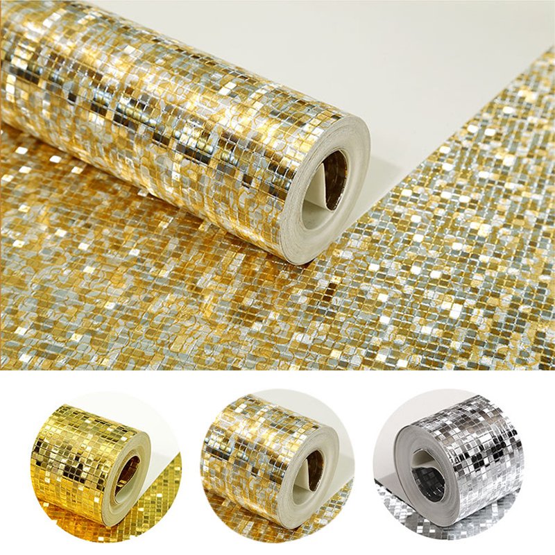 gold foil wallpaper pvc rolls factory in china wall papaper water and flam resistance 3d wall molding panels sticker home decor