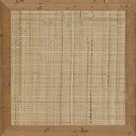 Modern Style Check Geometric Pattern Natural Banana Leaf And Wood Collage Wallpaper For Bedroom Decoration