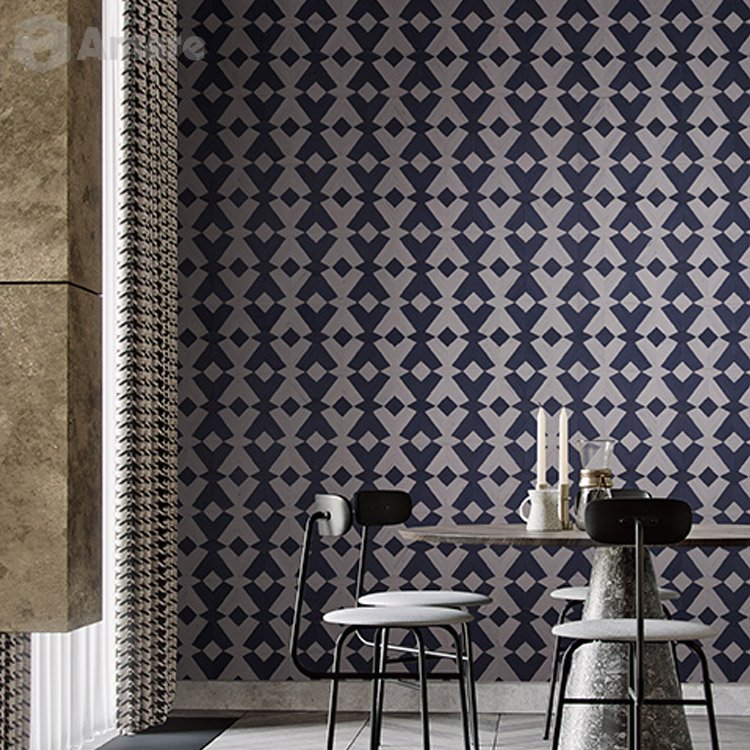17years Experience Factory Direct Supplies Geometric Combination Pattern Duppionsilk Real Silk Collage Wallpaper Rolls