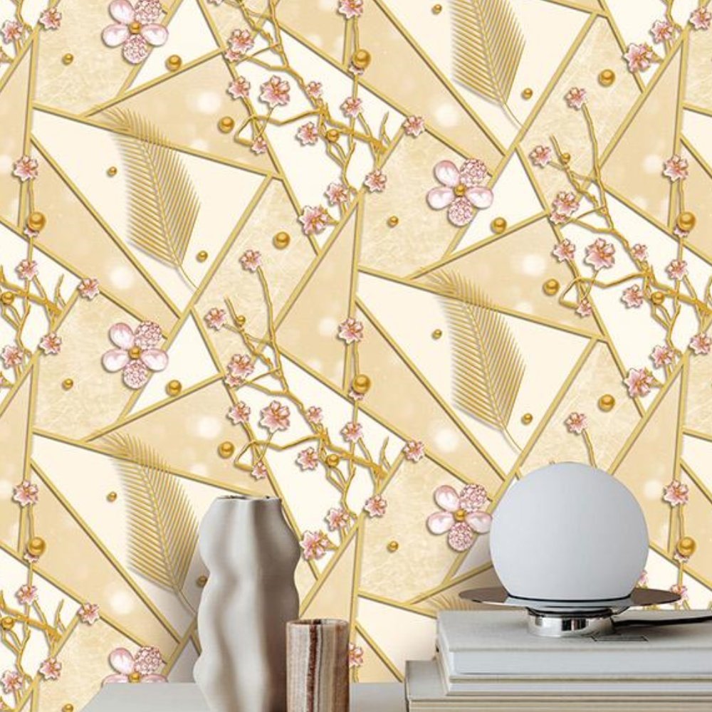 Wholesale fully stock elegant and high quality adhesive home art decor 3d wall mural papier peint waterproof wall wallpaper