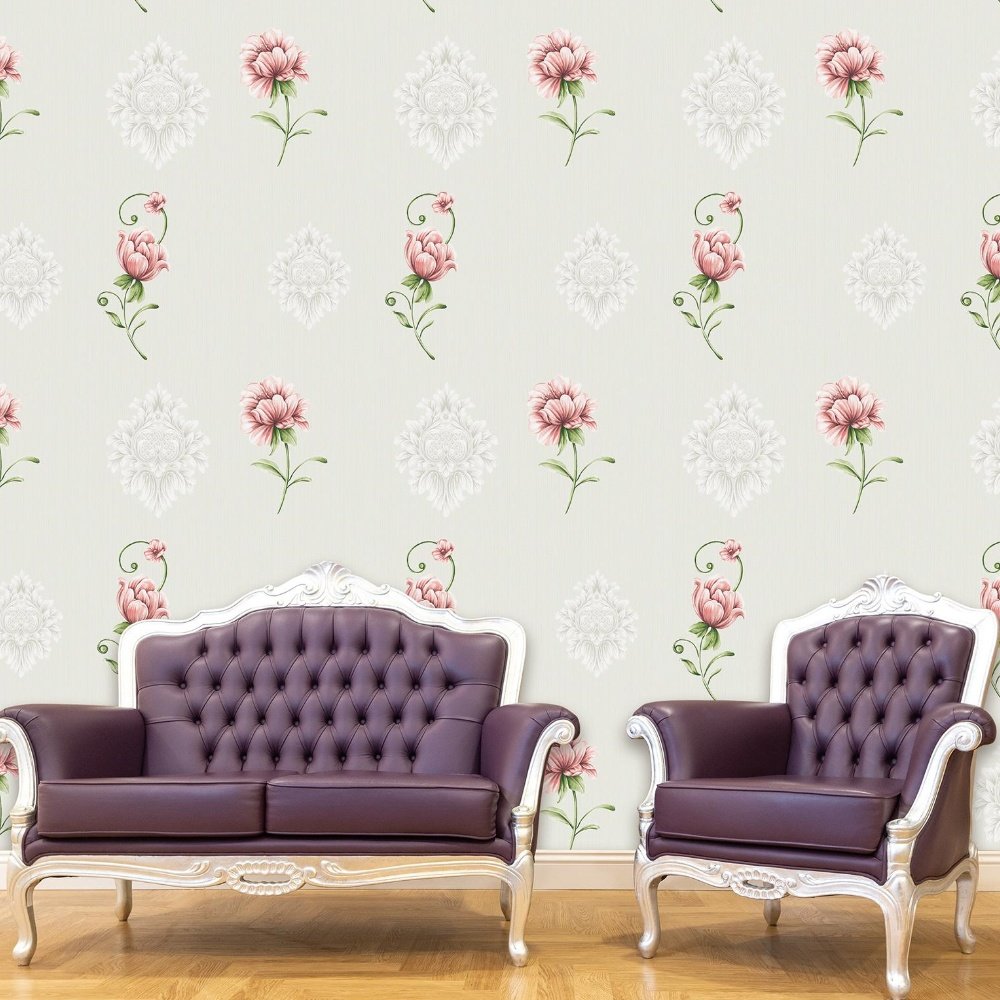 Wholesale fully stock elegant and high quality adhesive home art decor 3d wall mural papier peint waterproof wall wallpaper