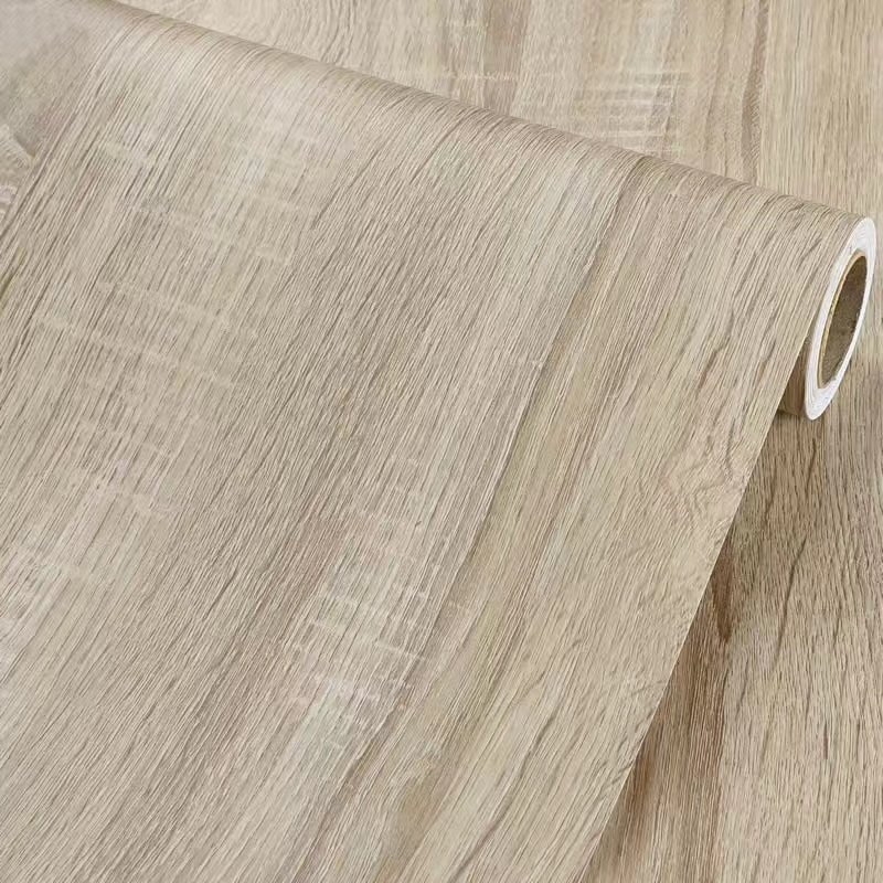 ORON pvc wooden textured effect veneer decorative film grain designs 3d wood wallpaper wall paper rolls for furniture