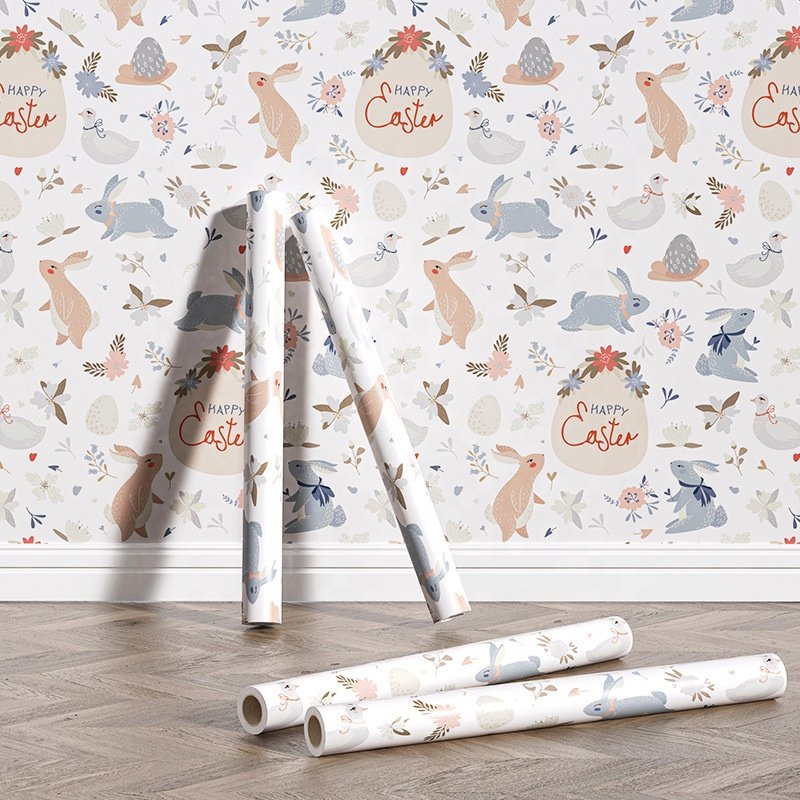 PVC Peel and Stick Wallpapers Carton Self-adhesive Waterproof Wallpaper Home Decoration Wall Paper for Kids and Children Bedroom
