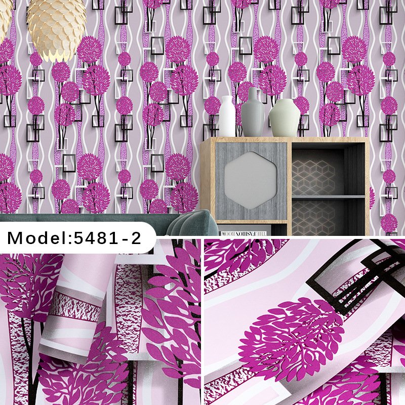 Cross-border exclusive supply european Style Flower Wallpaper Self-Adhesive Instant Paste Bedroom Decoration Wallpaper
