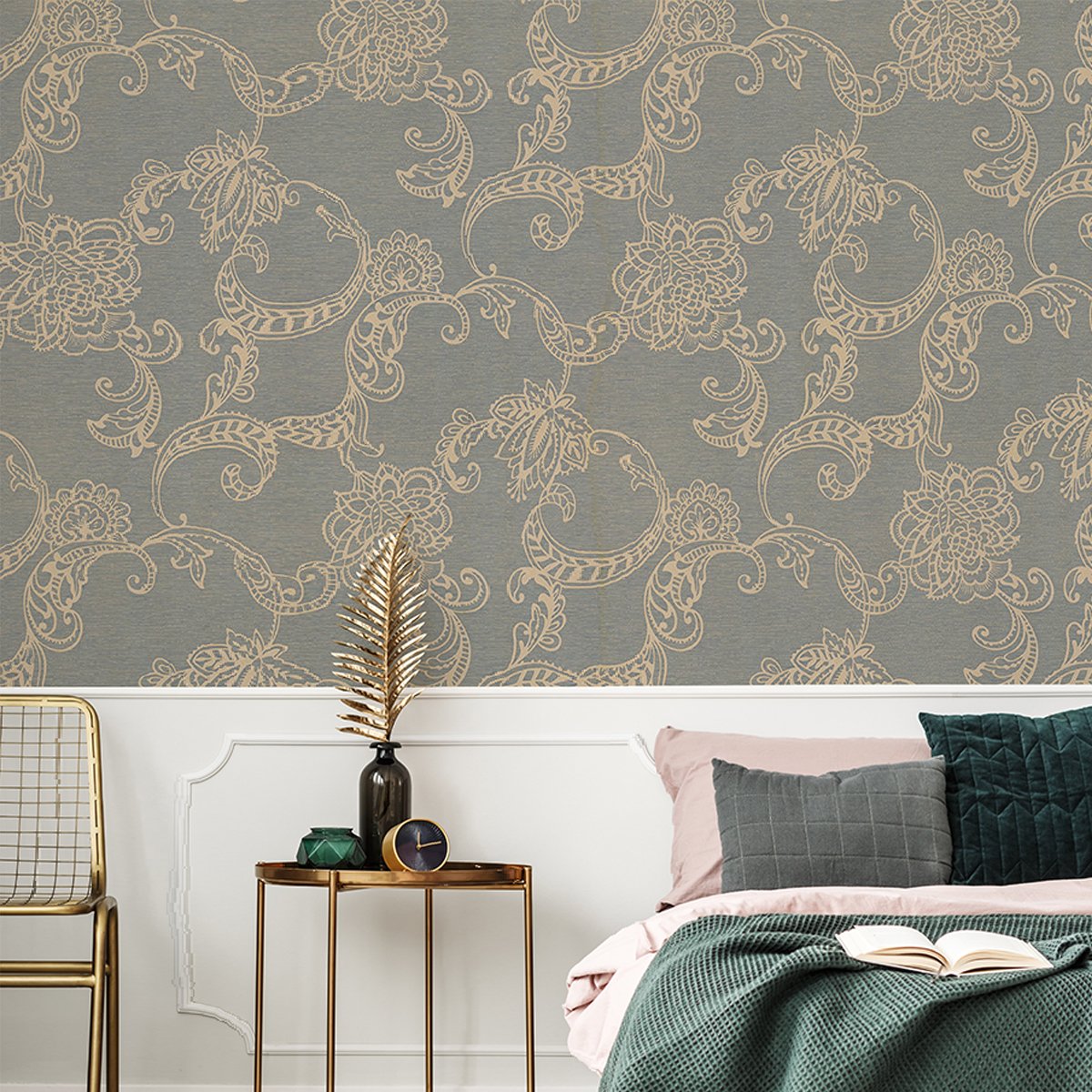 Flower Wallpaper Rolls romantic European style pvc interior