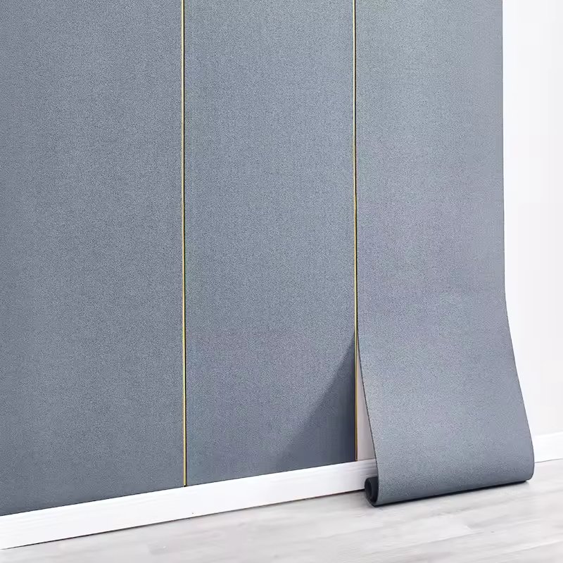 Modern Design Peel and Stick Fabric Non-Woven Wallpaper Thick Texture Waterproof Soundproof and Anti-Static for Apartment Use